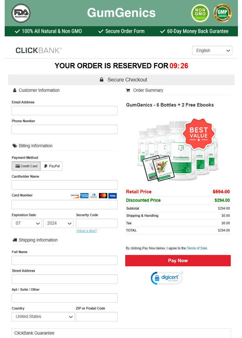 GumGenics order form